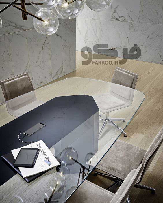 میز شیشه ای اداری 
