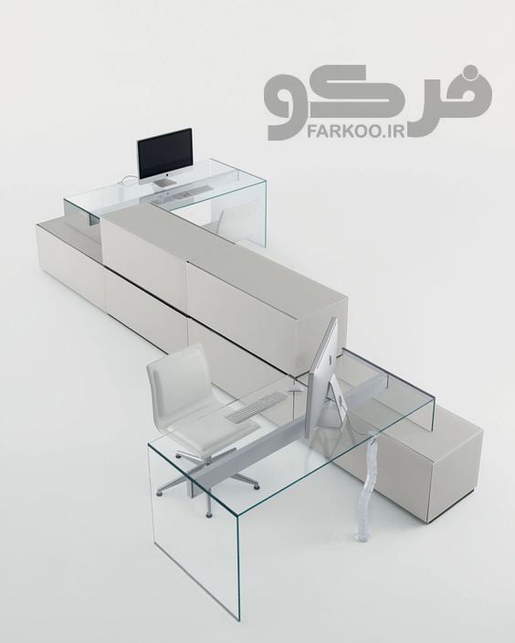 میز شیشه ای اداری 