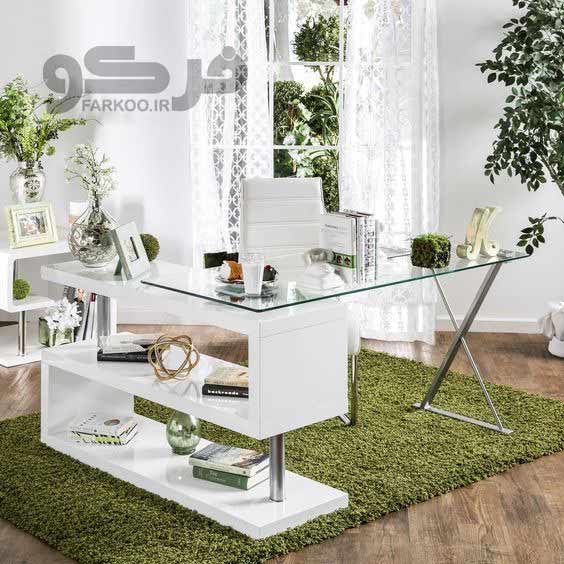 میز شیشه ای اداری 