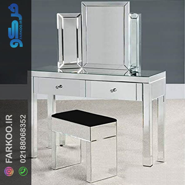 میز آرایشی شیشه ای
