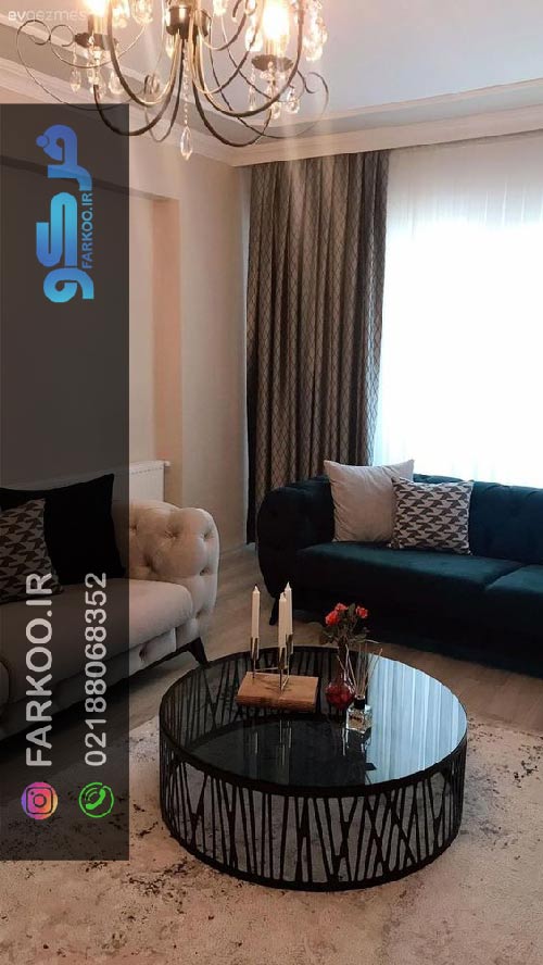 شیشه دودی برای میز جلو مبلی