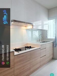شیشه بین کابینتی سفید