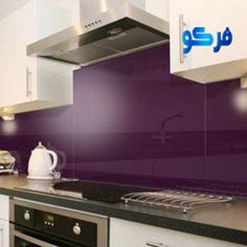 شیشه رنگی بین کابینتی