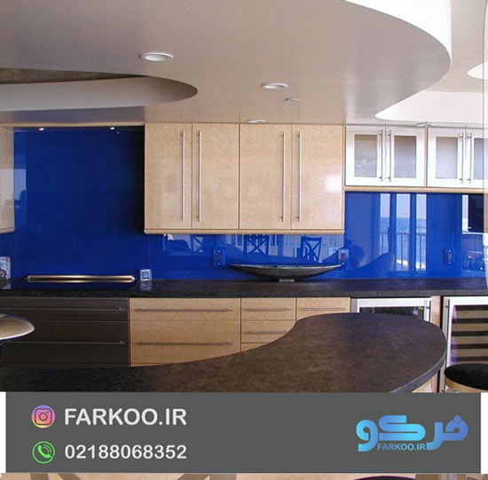 شیشه رنگی بین کابینتی