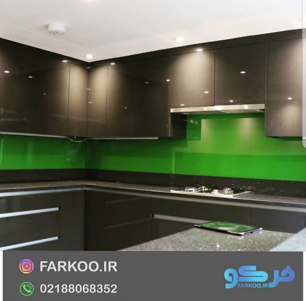 شیشه رنگی بین کابینتی