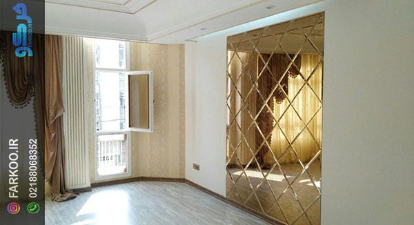 آینه کاری اتاق پذیرایی