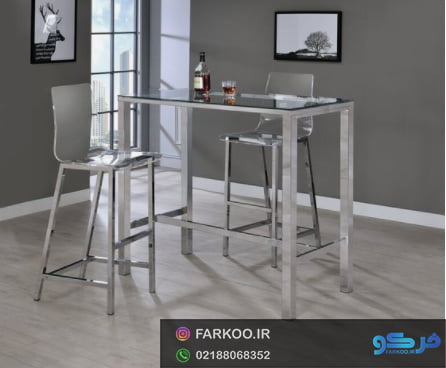 میز پیشخوان شیشه ای