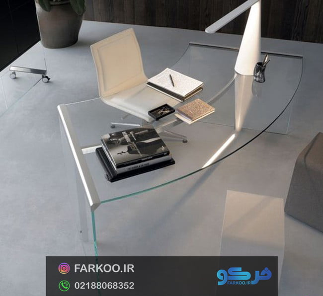 میز مدیریت شیشه ای