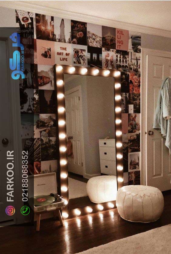 عکس آینه گریم مزون ایستاده