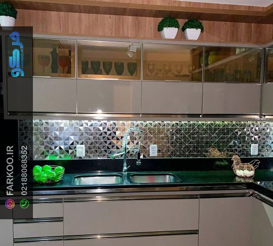 آینه کاری بین کابینت