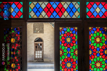 شیشه سنتی رنگی