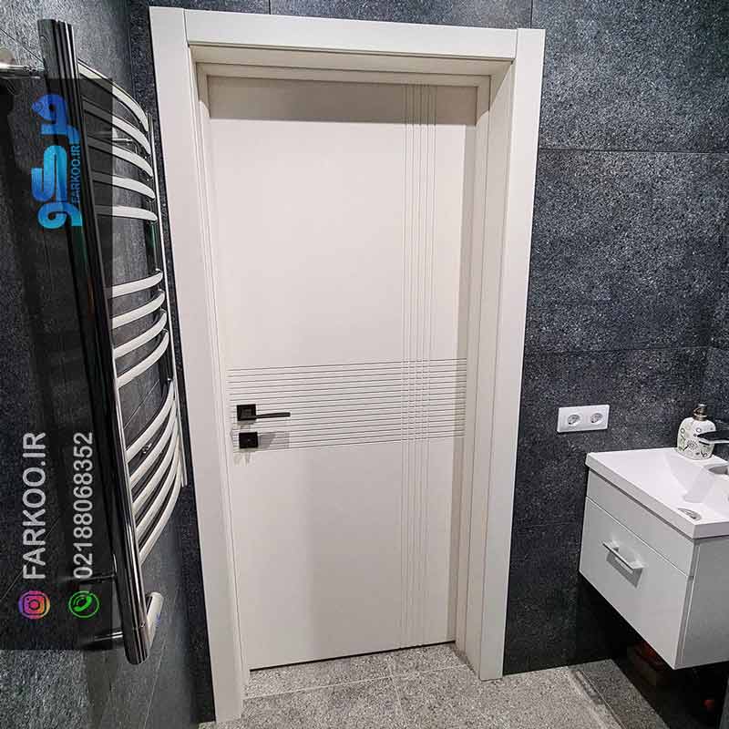 قیمت درب پی‌وی‌سی دستشویی سفید