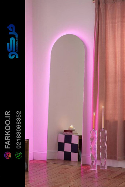 آینه دیواری چراغ دار