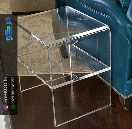 قیمت میز عسلی شیشه‌ای فرکو