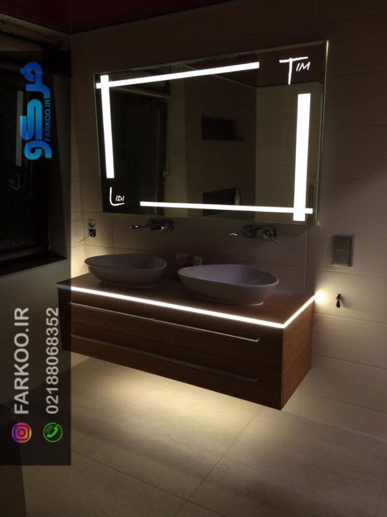 آینه چراغدار حمام