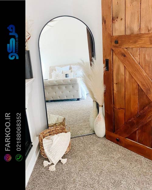 آینه مدرن چراغ دار