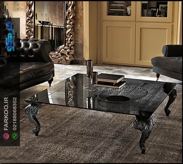 میز شیشهای رنگی