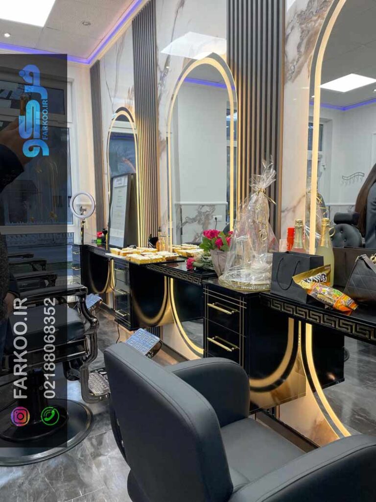 آینه آرایشگاهی تبریز مدل نور دار بیضی
