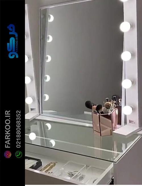 آینه آرایشگاه طرح زنانه