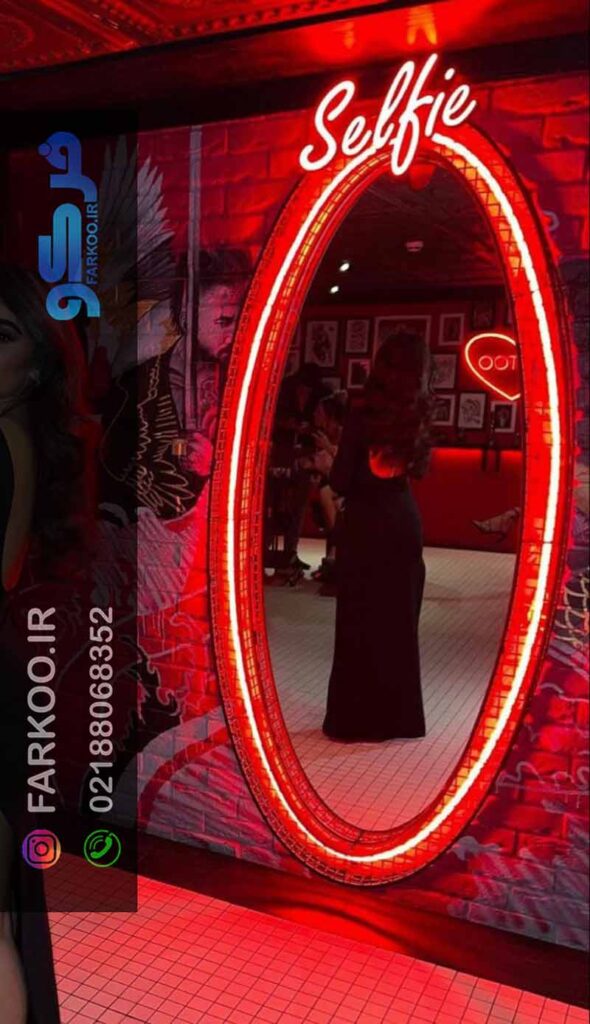 آینه دیواری بیضی