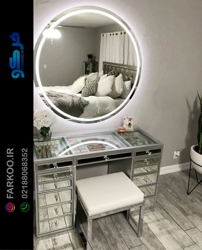آینه گرد نور دار