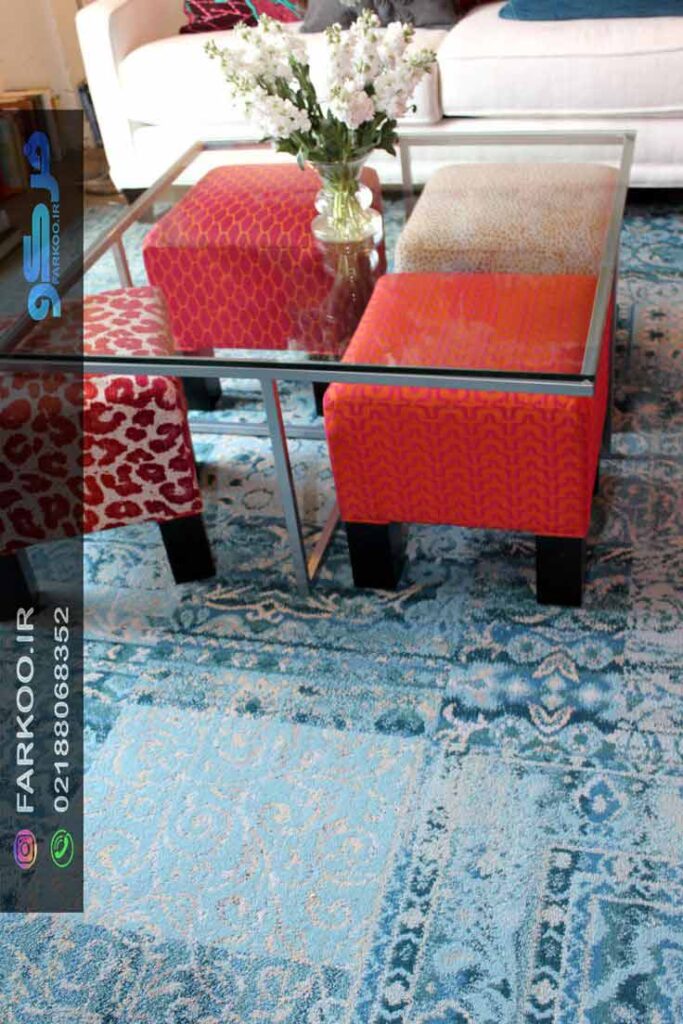 میز پاف رنگی 