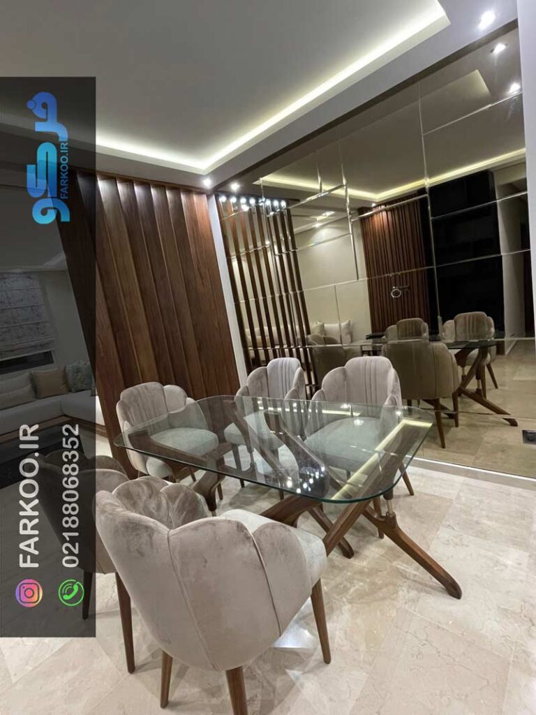 جدیدترین مدل آینه کاری طلایی در طرح مدرن 