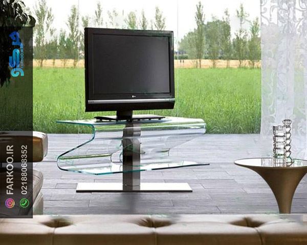 12 مدل میز تلویزیون شیشهای با طراحی ساده و شیک