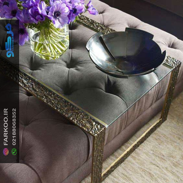 ۱۸ مدل جدید میز جلومبلی شیشهای با قاب فلزی و چوبی