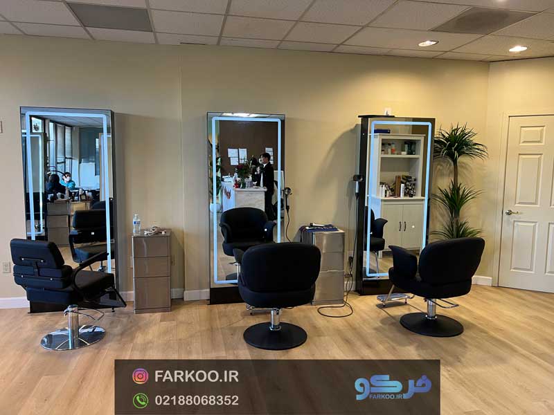 آینه آرایشگاهی قزوین مدل نور دار