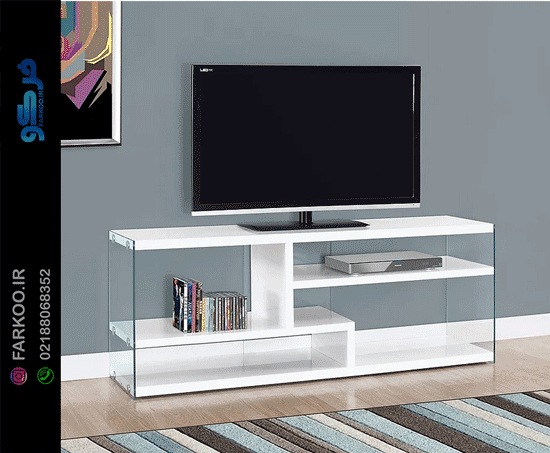 میز تلویزیون شیشهای