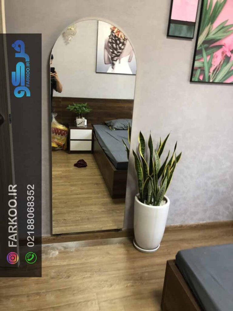 آینه قدی دیواری بدون قاب