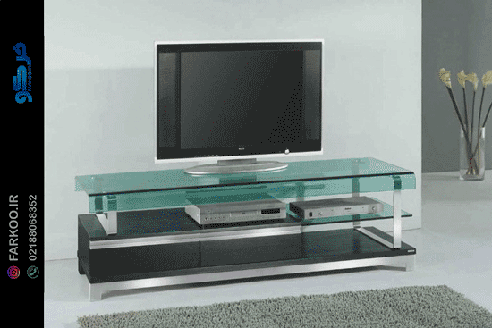 میز تلویزیون شیشهای فرکو
