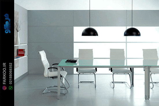 میز شیشهای کنفرانس