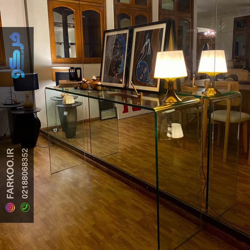 میز بار شیشه ای