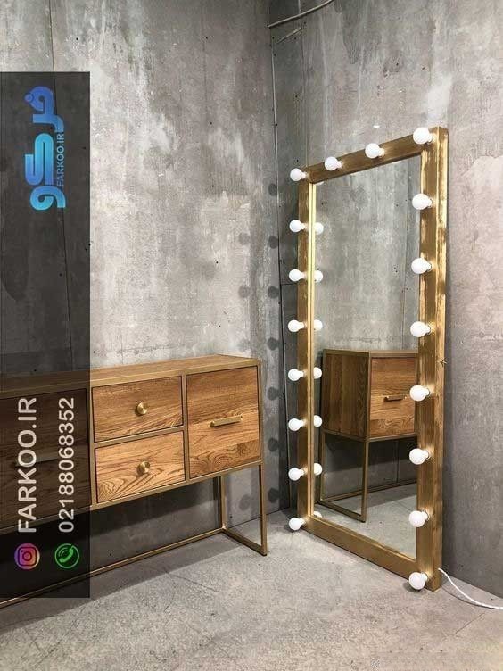 آینه دیواری چوبی