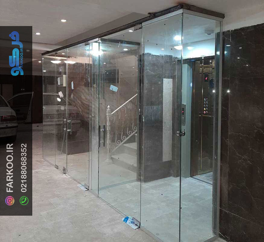 درب شیشه ای راهپله