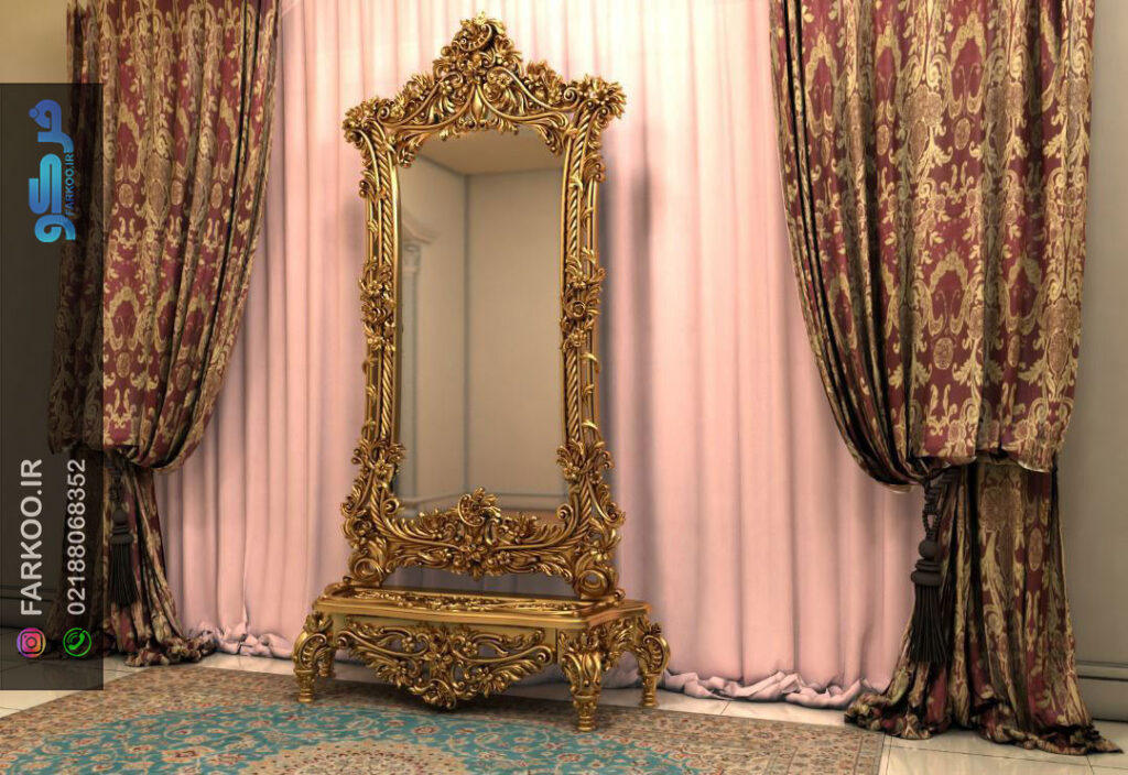 آینه قدی طلایی