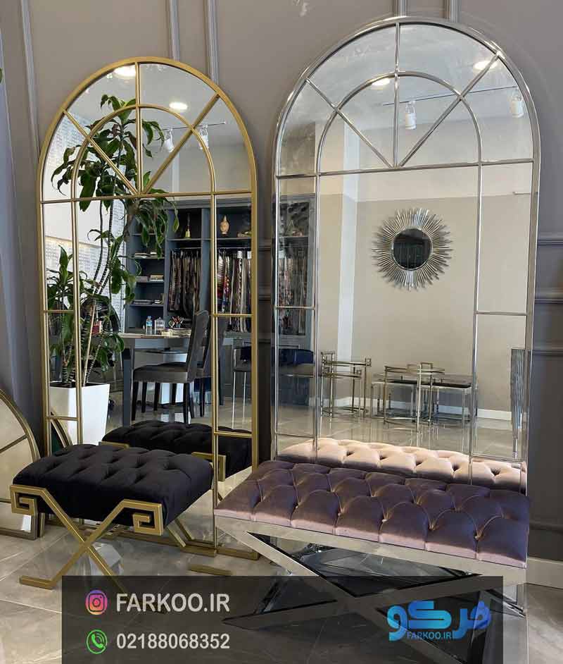آینه قدی پنجره ای فلزی
