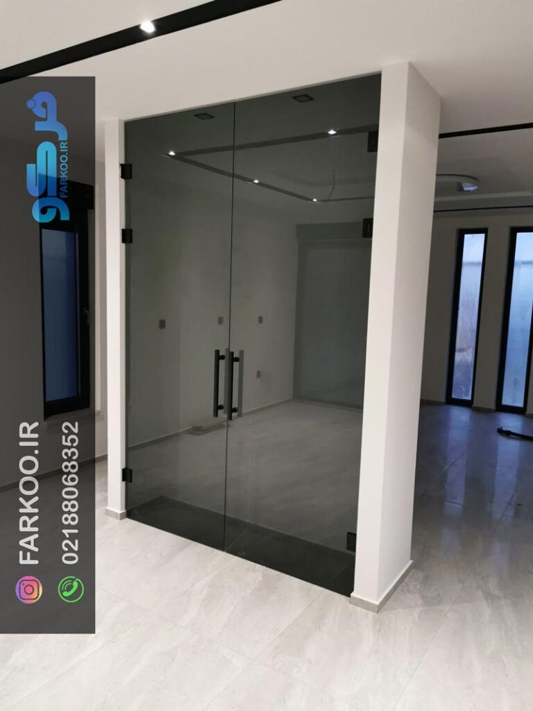 درب شیشهای بدون فریم
