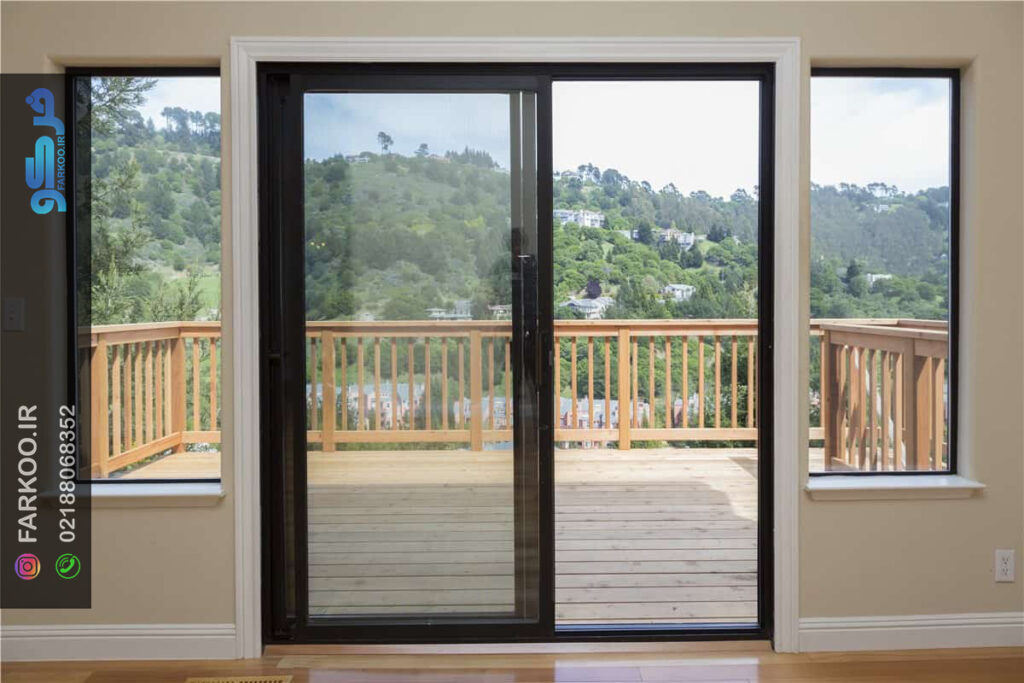 درب upvc تمام شیشه