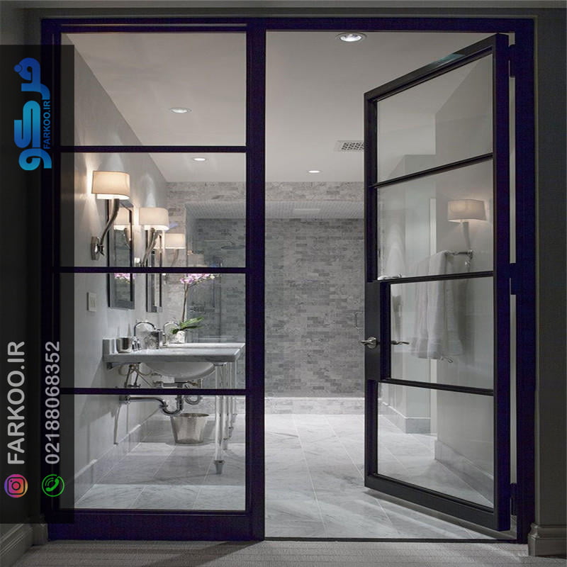 درب upvc تمام شیشه