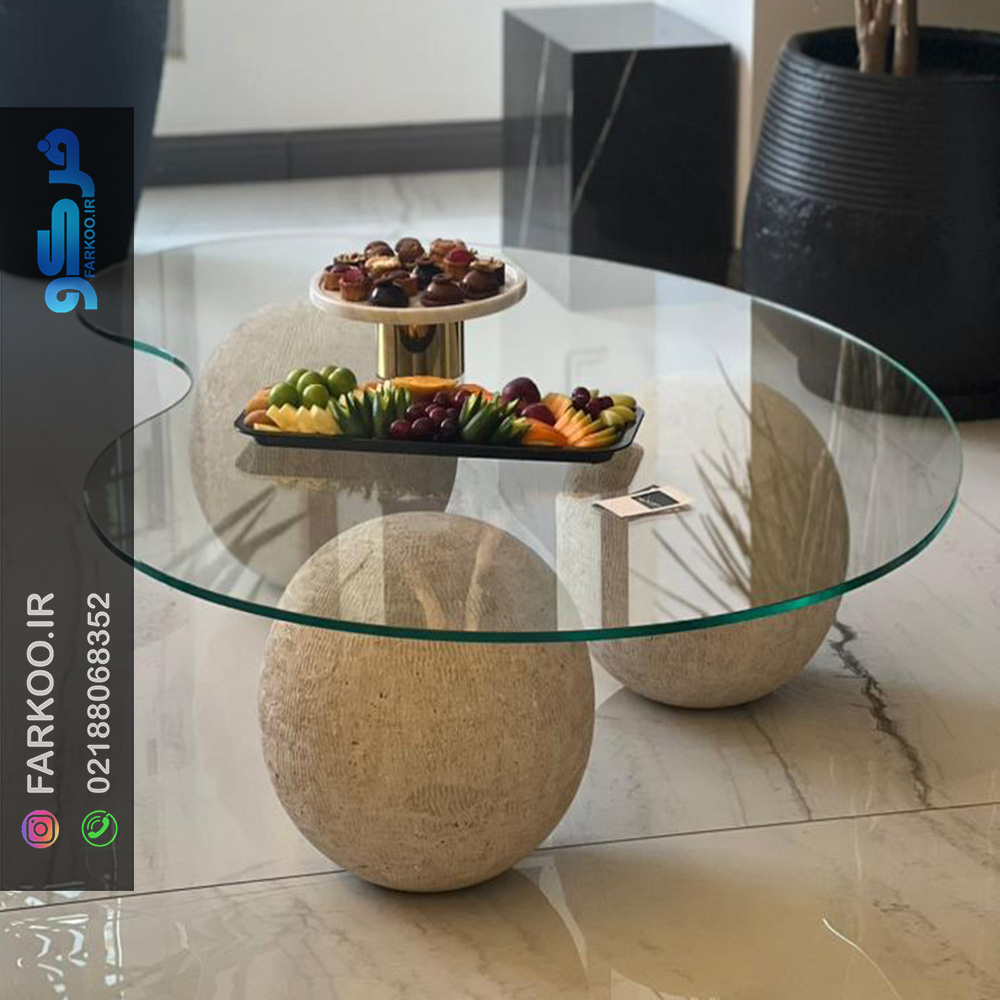 میز گوی دار شیشه‌ای