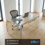 میز مدیریت شیشه ای tl02