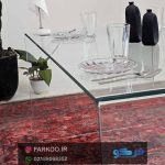 میز ناهار خوری شیشه ای tl45