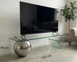 میز تلویزیون شیشه ای خم گوی دار TL48 - Image 3