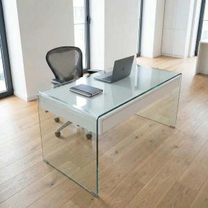 میز تحریر اداری شیشه ای مدل TL02
