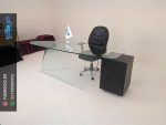 میز اداری و مدیریت شیشه ای خم مدل TL17 - Image 4