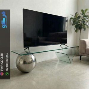 میز تلویزیون شیشه ای خم TL48