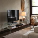 میز شیشه ای خم تلویزیون مدل tl54
